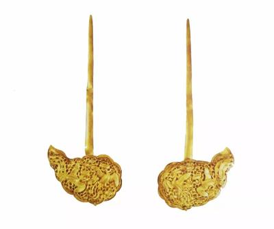 珠宝设计创意素材-中国古代金银首饰探源.明代掩鬓